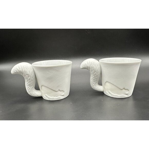 KINTO Mugtail Mugs Coffee Cup Squirrel 16239 Porcelain Candle Holder Japan White - Picture 4 of 11